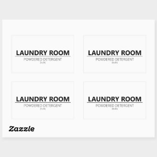 Adesivo Retangular Rótulo do Detergente para Lavagem - Pó (para caixa