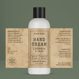 Adesivo Retangular Rótulo do Frasco Cosmético de 120 ml, com 4 OZ