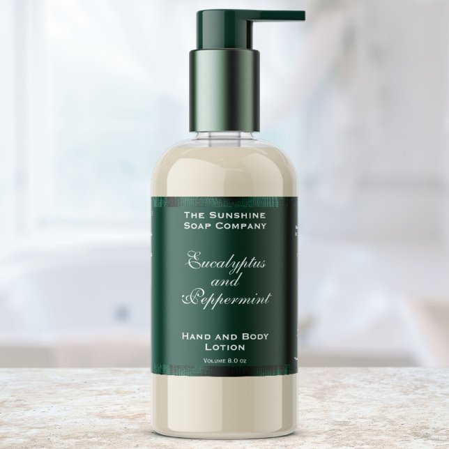 Adesivo Retangular Rótulo do frasco de Cosméticos de Folha Verde Verd (Criador carregado)