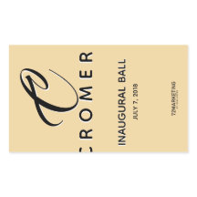 RÓTULO DO FRASCO DE VINHO CHAMPAGNE INAUGURAL BALL