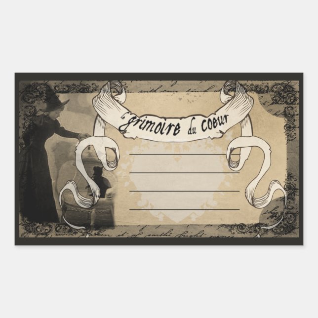 ADESIVO RETANGULAR RÓTULO DO GRIMOIRE DU COEUR (Frente)