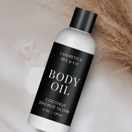 Adesivo Retangular Rótulo do invólucro do Frasco Cosmo de Óleo Corpor