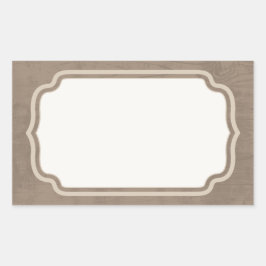 Adesivo Retangular Rótulo Floral Russo - Chá de fraldas ou Favor do P