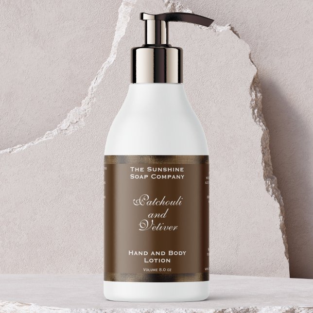 Adesivo Retangular Rótulo Marrom e Marrom Texturizado para Frasco de  (Criador carregado)