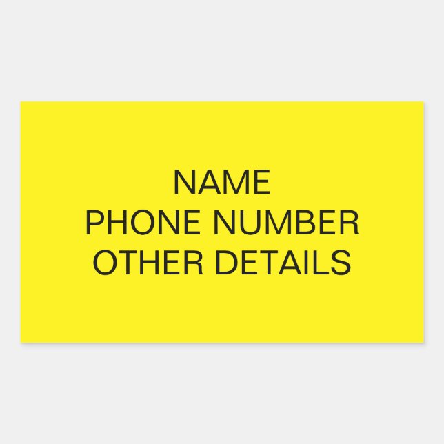 Adesivo Retangular Rótulo Mover Caixa de Armazenamento da Faculdade (Frente)