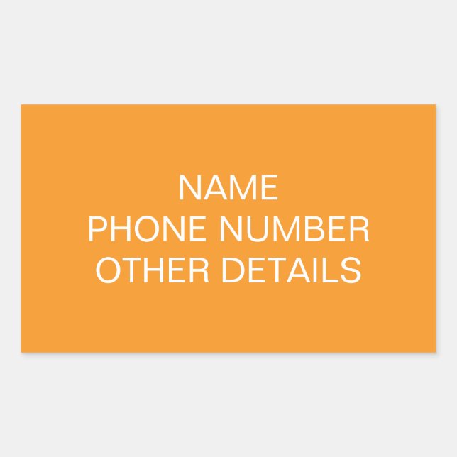 Adesivo Retangular Rótulo Mover Caixa de Armazenamento da Faculdade (Frente)