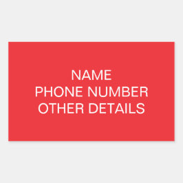 Adesivo Retangular Rótulo Mover Caixa de Armazenamento da Faculdade