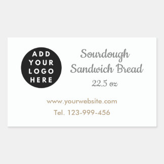 Adesivo Retangular Rótulo Personalizado de Pão de Sanduíche com Ferme