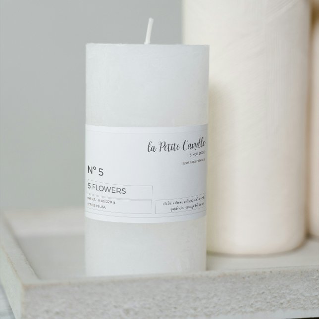 Adesivo Retangular Rótulo preto e branco minimalista elegante (Criador carregado)