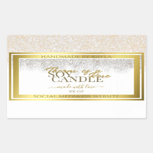 Adesivo Retangular Rótulos de Embalagem de Produto Chuva Dourada Bran