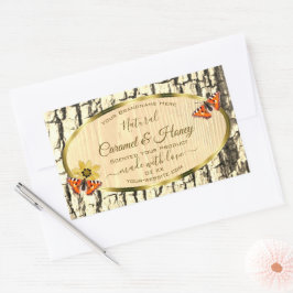 Adesivo Retangular Rótulos de produtos para Latidos de árvores de grã