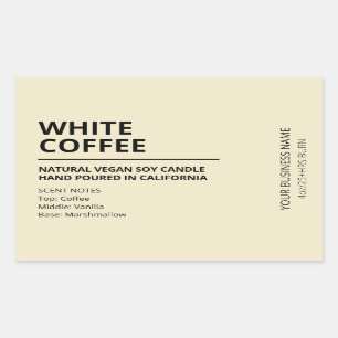 Adesivo Retangular Rótulos de velas de café doce moderno