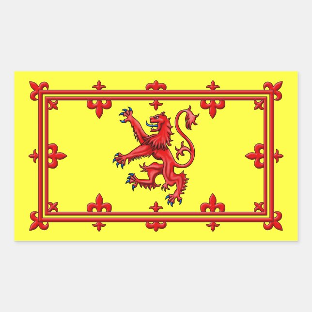 Adesivo Retangular Royal Standard Of Scotland (Frente)
