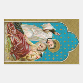 Adesivo Retangular Rua. Aloysius Gonzaga & Plague Victim (M 006)