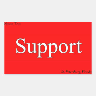 Adesivo Retangular Rua de apoio, Pete Native Tee Stickers!