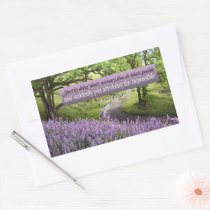 Adesivo Retangular Rua Francis de Assisi, citação inspiradora possíve