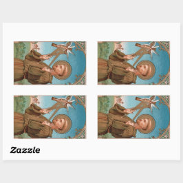 Adesivo Retangular Rua. Francis of Assisi, Pater Seraphicus (SAU 040)