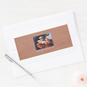 Adesivo Retangular Rua Joseph Banquete Day com a Criança Jesus