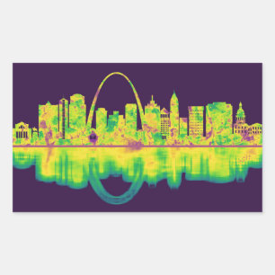 Adesivo Retangular Rua Louis Missouri Skyline