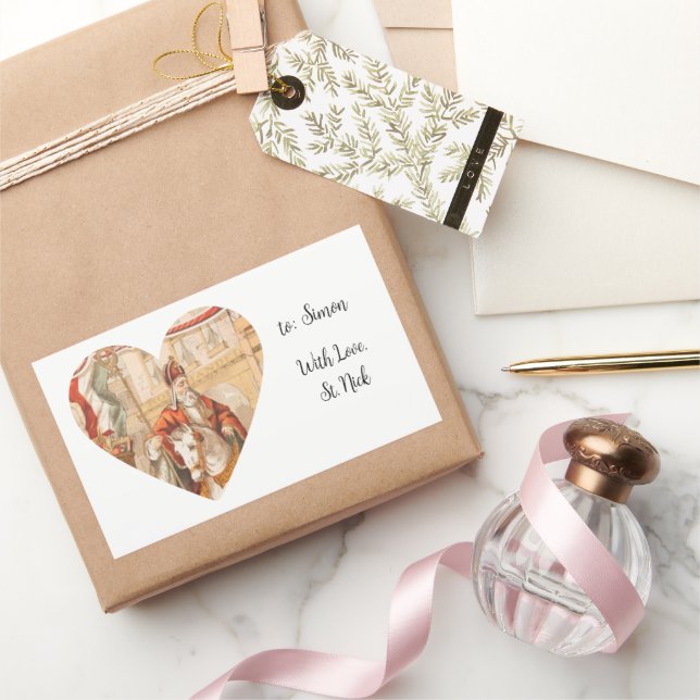 Adesivo Retangular Rua, Rua do Nicholas Heart Sinterklaas. (Presentear)