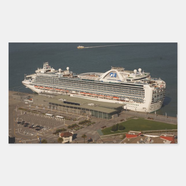 Adesivo Retangular Ruby Princess Cruise, SF Stickers (Frente)