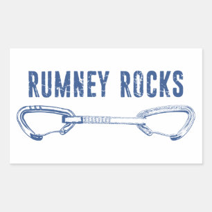 Adesivo Retangular Rumney Rocks Escalando rapidamente