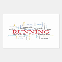 Adesivo Retangular Runner com Palavras Personalizadas