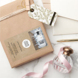 Adesivo Retangular Rustic Add your Logo Custom Text Photo Promotion