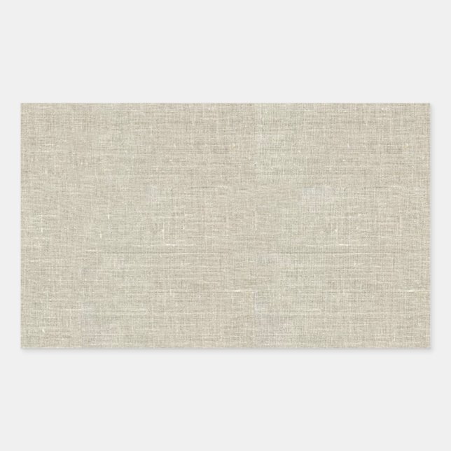 Adesivo Retangular Rustic Beige Linen Impressa (Frente)