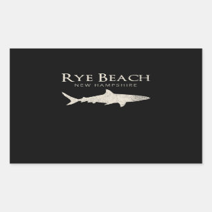 Adesivo Retangular Rye Beach New Hampshire - Presentes do trevo de tu