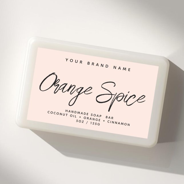 Adesivo Retangular Sabonete moderno cosméticos simples e elegantes (Criador carregado)