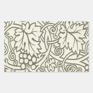 Adesivo Retangular Sage Green Grapevile William Morris Pattern