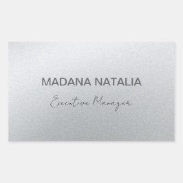 Adesivo Retangular Salão da Bela Prateada de Glamor