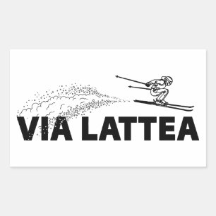 Adesivo Retangular Saltador de Esquí Via Lattea