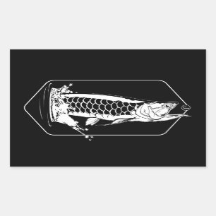 Adesivo Retangular Salto de Arowana