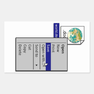 Adesivo Retangular Salve o mundo, em todo o mundo