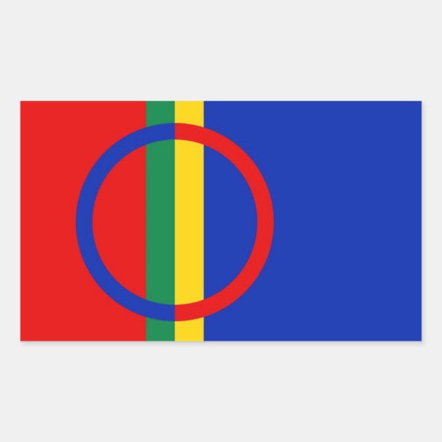 Adesivo Retangular Sami Flag (Frente)