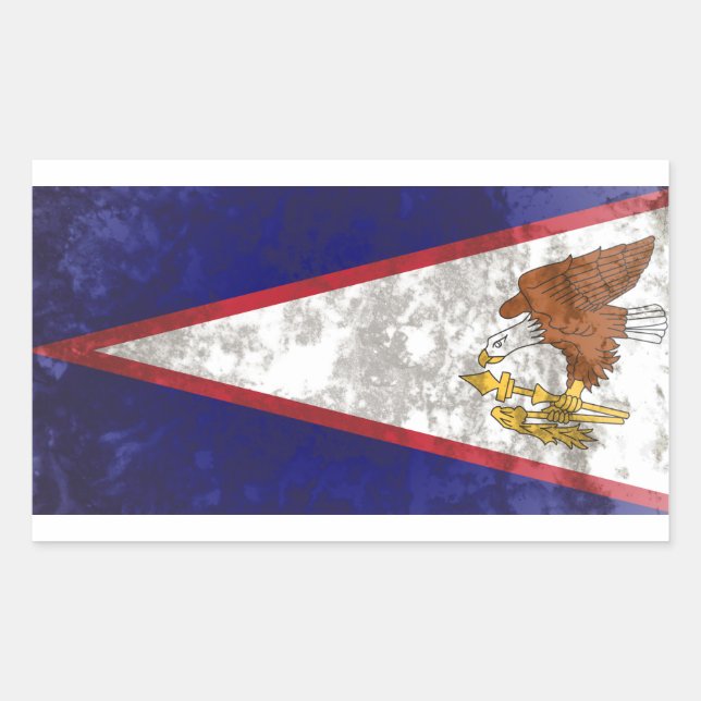 Adesivo Retangular Samoa Americana (Frente)