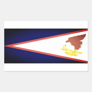 Adesivo Retangular Samoa americana Flag