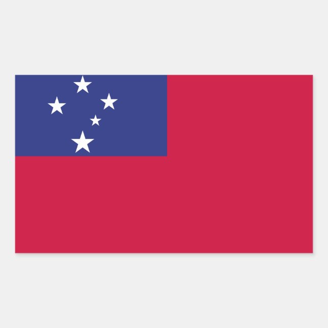 Adesivo Retangular Samoa Flag (Frente)