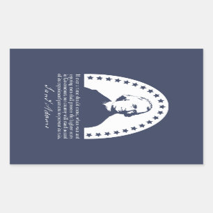 Adesivo Retangular Samuel Adams Citação - Stickers Patrióticos