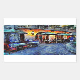 Adesivo Retangular San Antonio Cafe