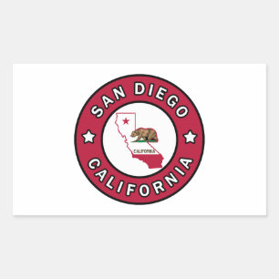 Adesivo Retangular San Diego Califórnia