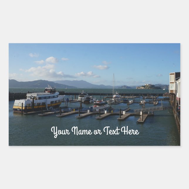Adesivo Retangular San Francisco Pier 39 #9 Stickers (Frente)