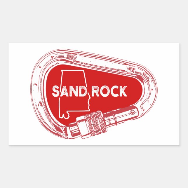 Adesivo Retangular Sand Rock Alabama Rock Escalbing Carabinet (Frente)