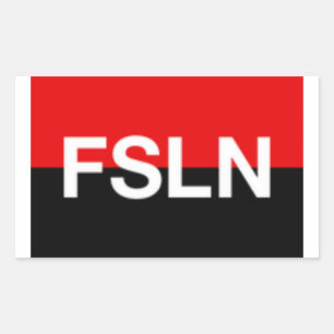ADESIVO RETANGULAR SANDINISTAS FLAG