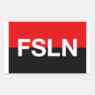 ADESIVO RETANGULAR SANDINISTAS FLAG