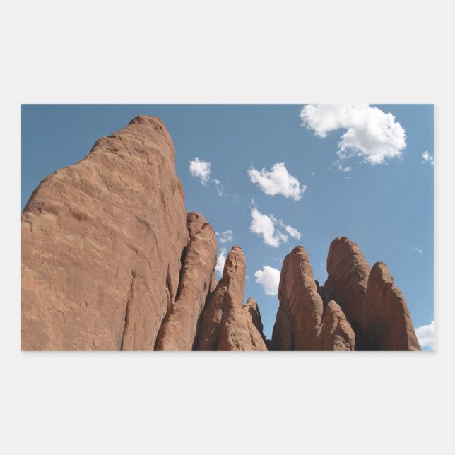 Adesivo Retangular Sandstone Fins Utah Desert Photo (Frente)