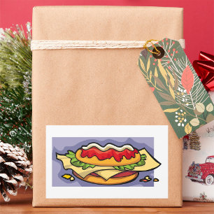 Adesivo Retangular Sanduíche Preenchido