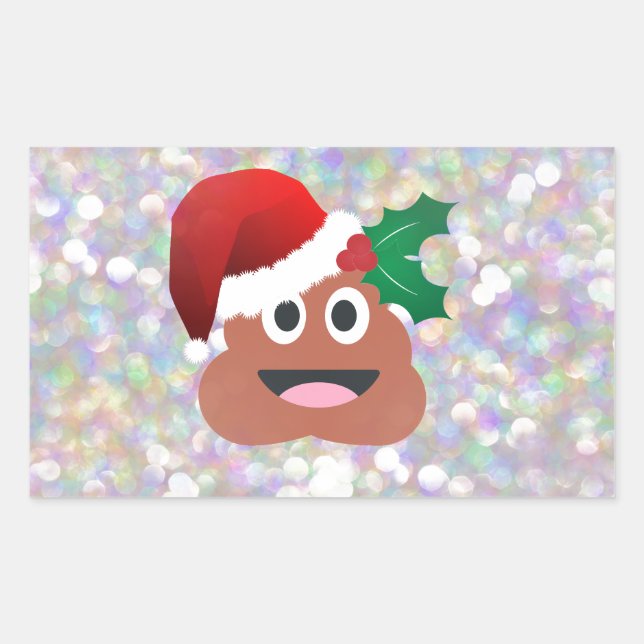 Adesivo Retangular santa claus emoji (Frente)